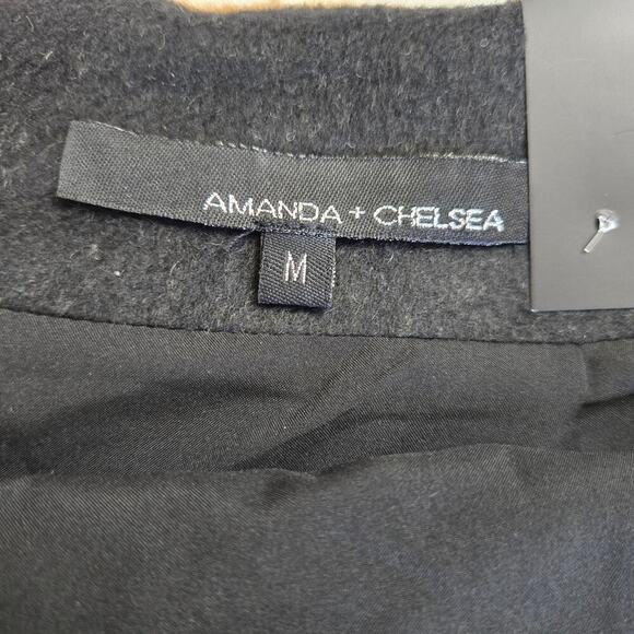 NWT Amanda + Chelsea Wool Blend Skirt Womens M Colorblock Quiet Luxury Neutrals - Picture 9 of 12